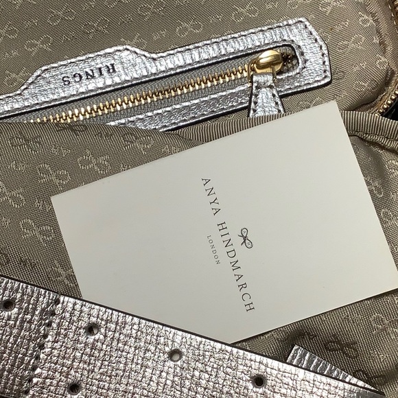 Anya Hindmarch Wink Jewelry Travel Case Pouch in Gray and Silver (B404) - Picture 11 of 11